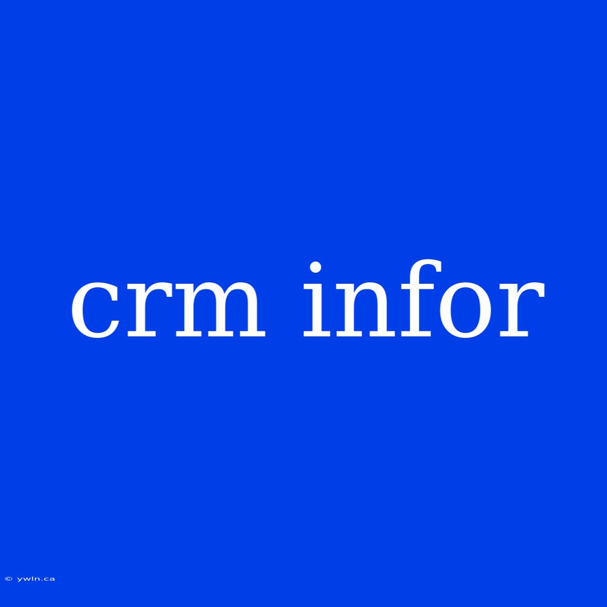 Crm Infor