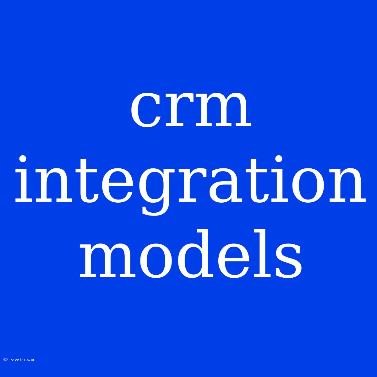 Crm Integration Models