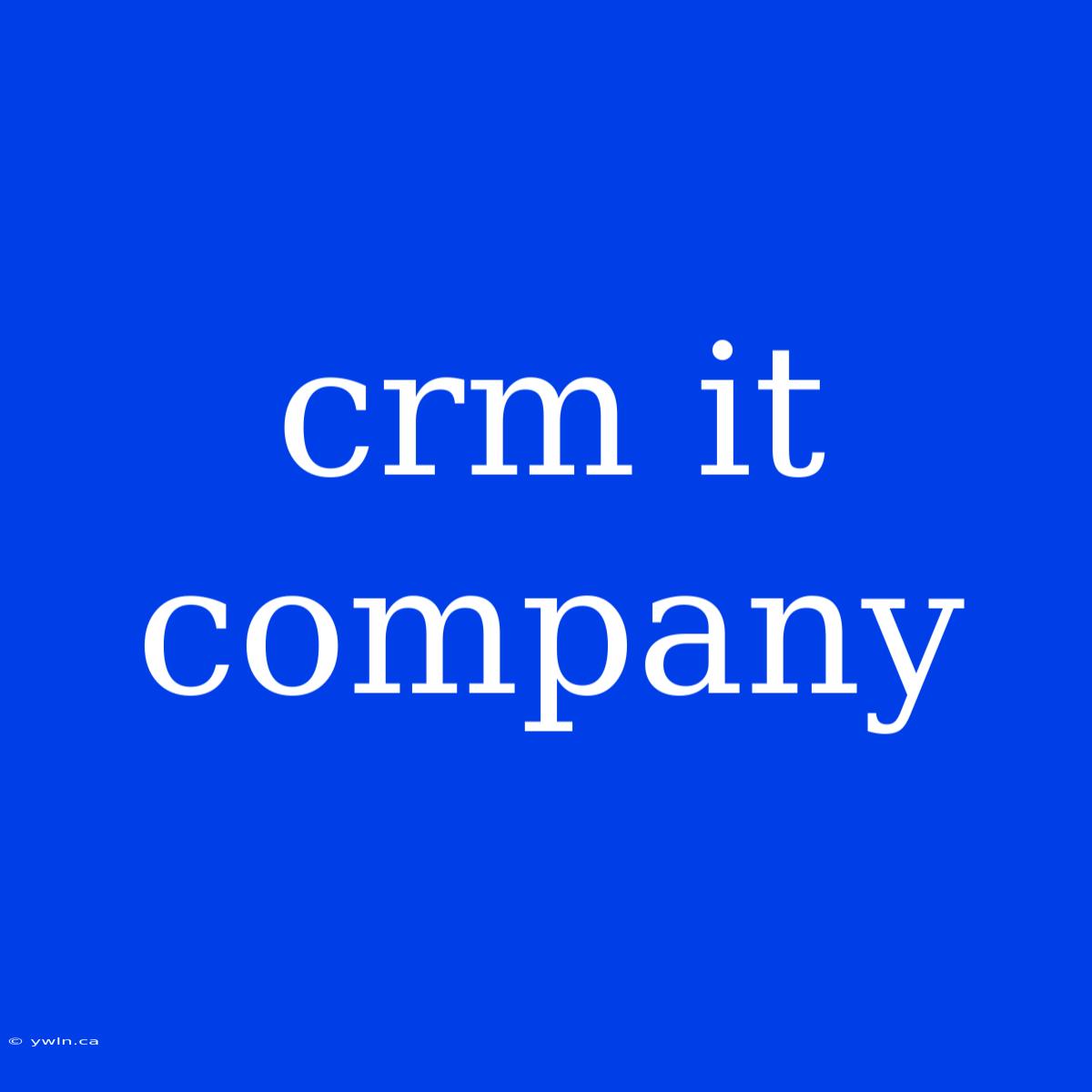 Crm It Company