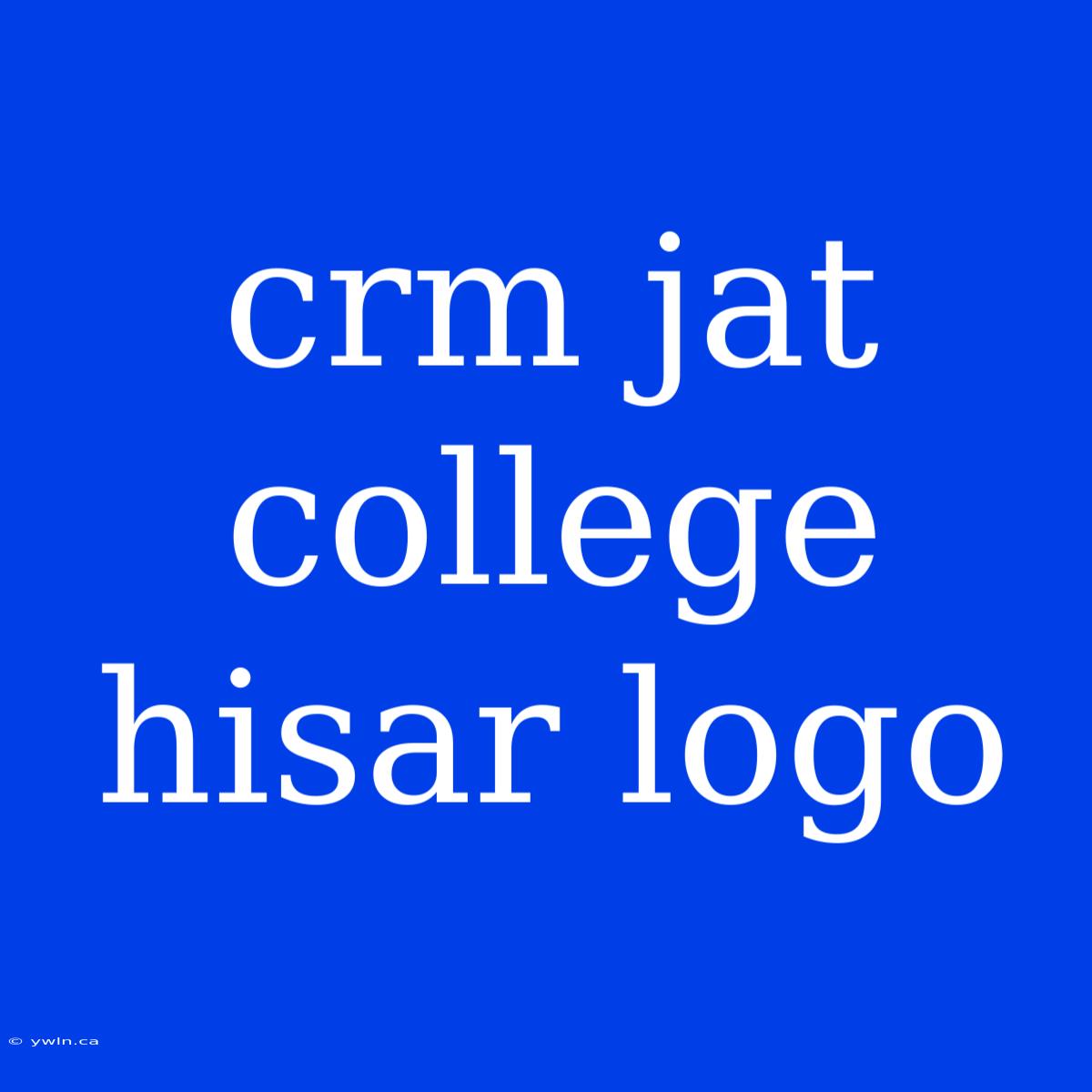 Crm Jat College Hisar Logo