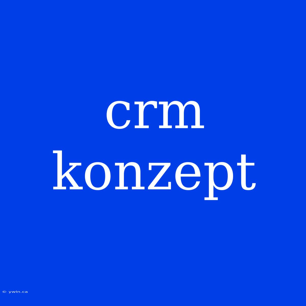 Crm Konzept