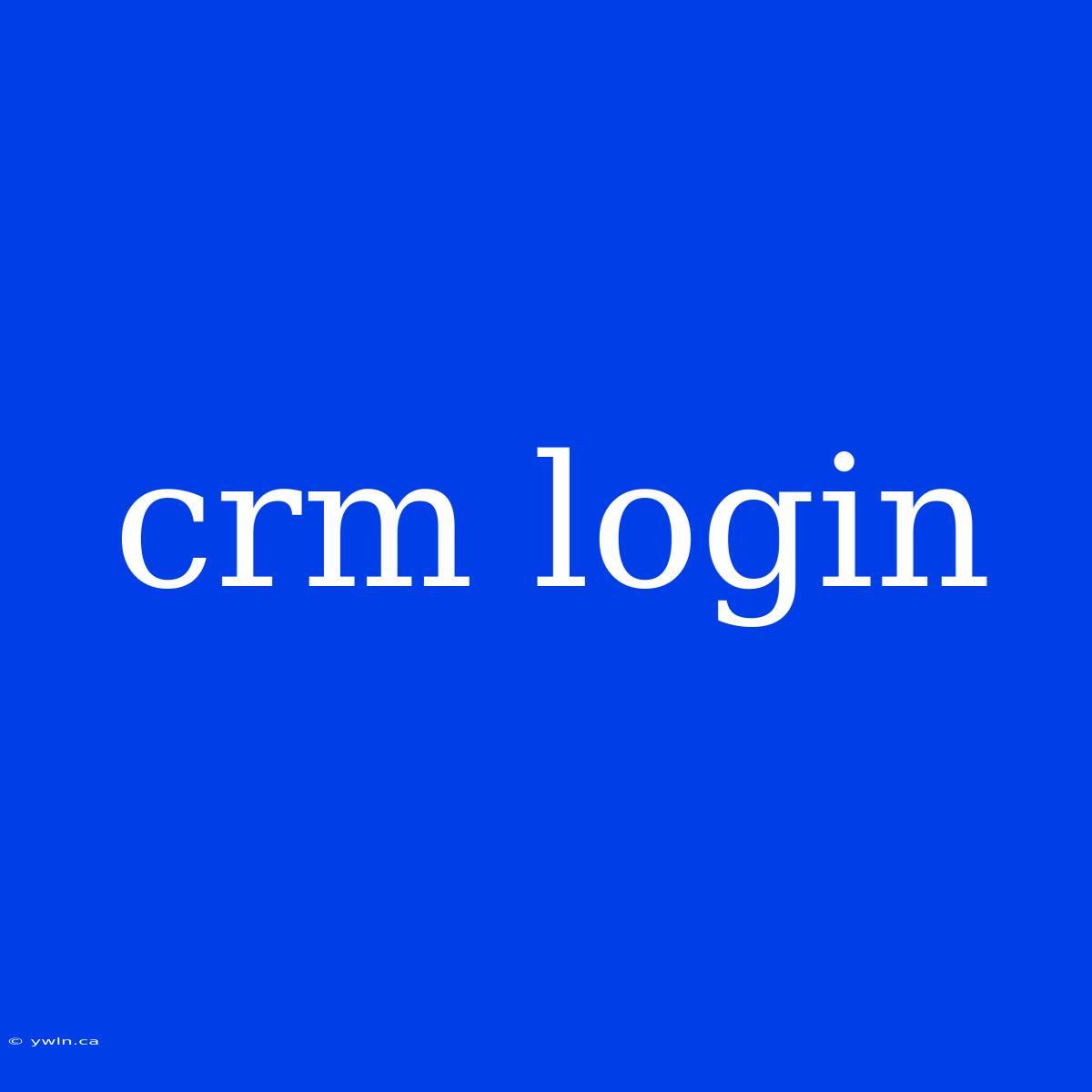 Crm Login