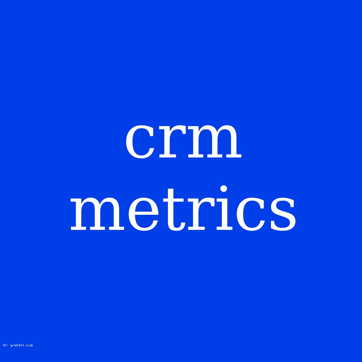 Crm Metrics