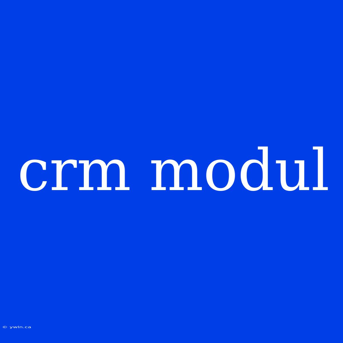 Crm Modul