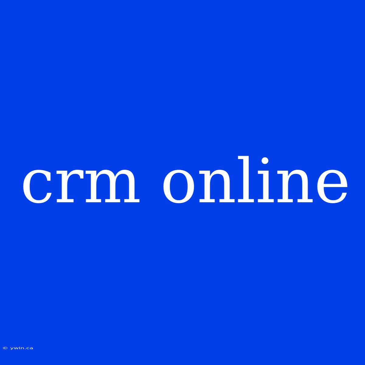 Crm Online