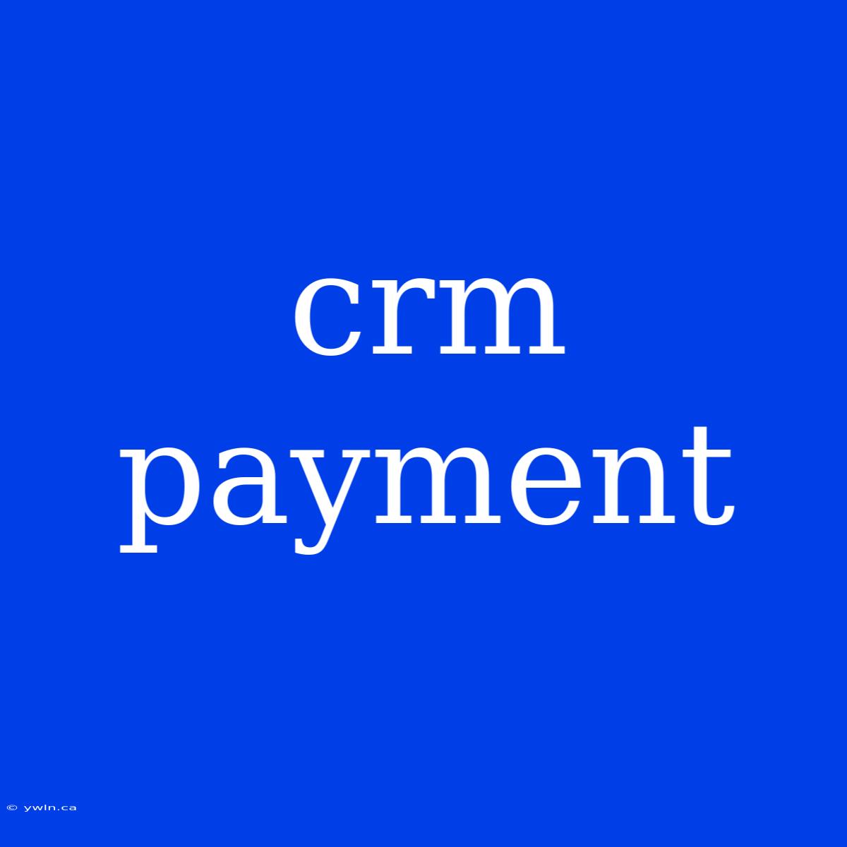 Crm Payment