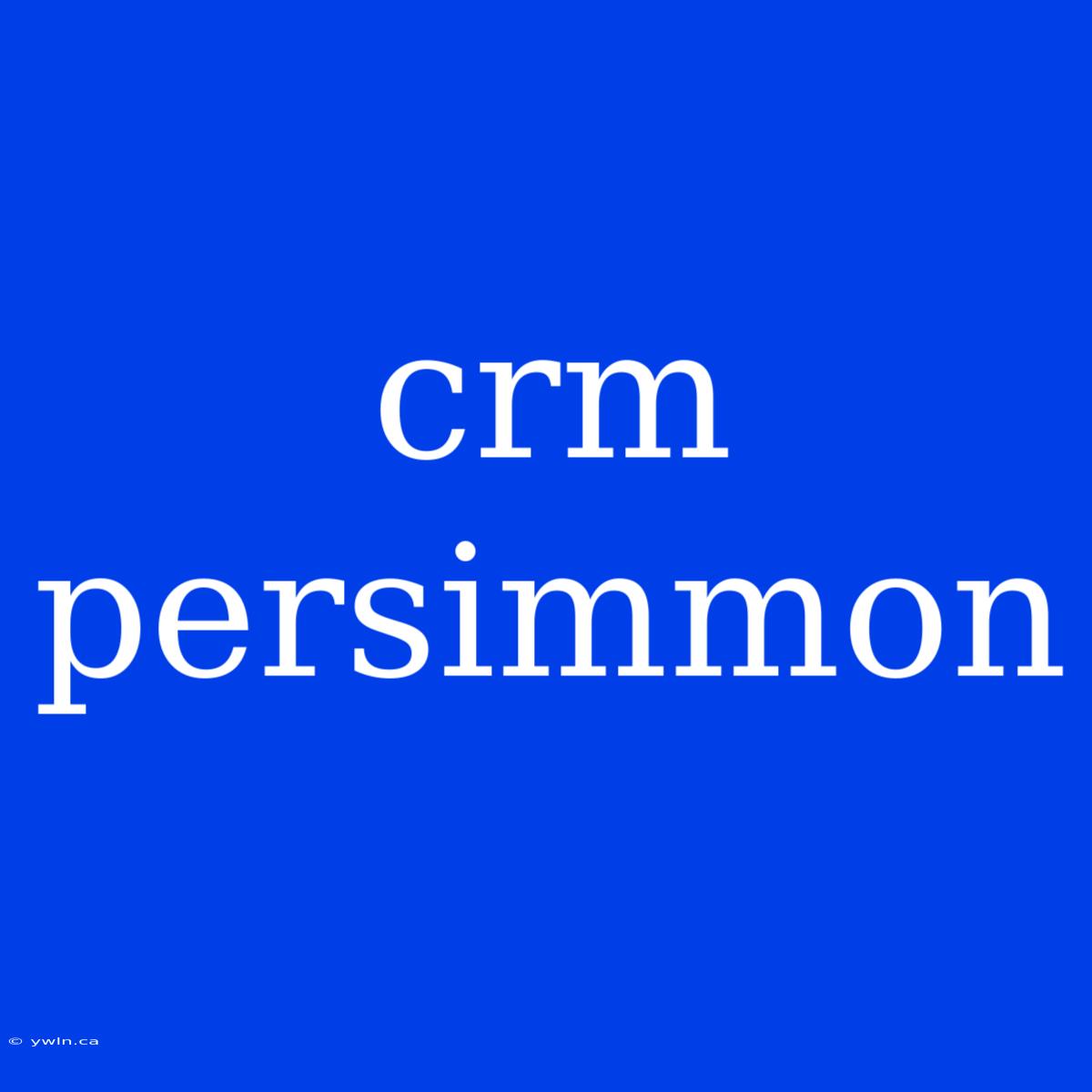 Crm Persimmon