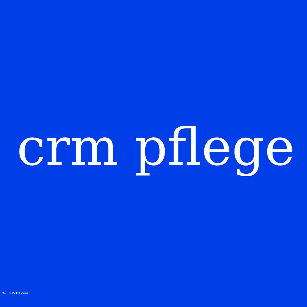 Crm Pflege