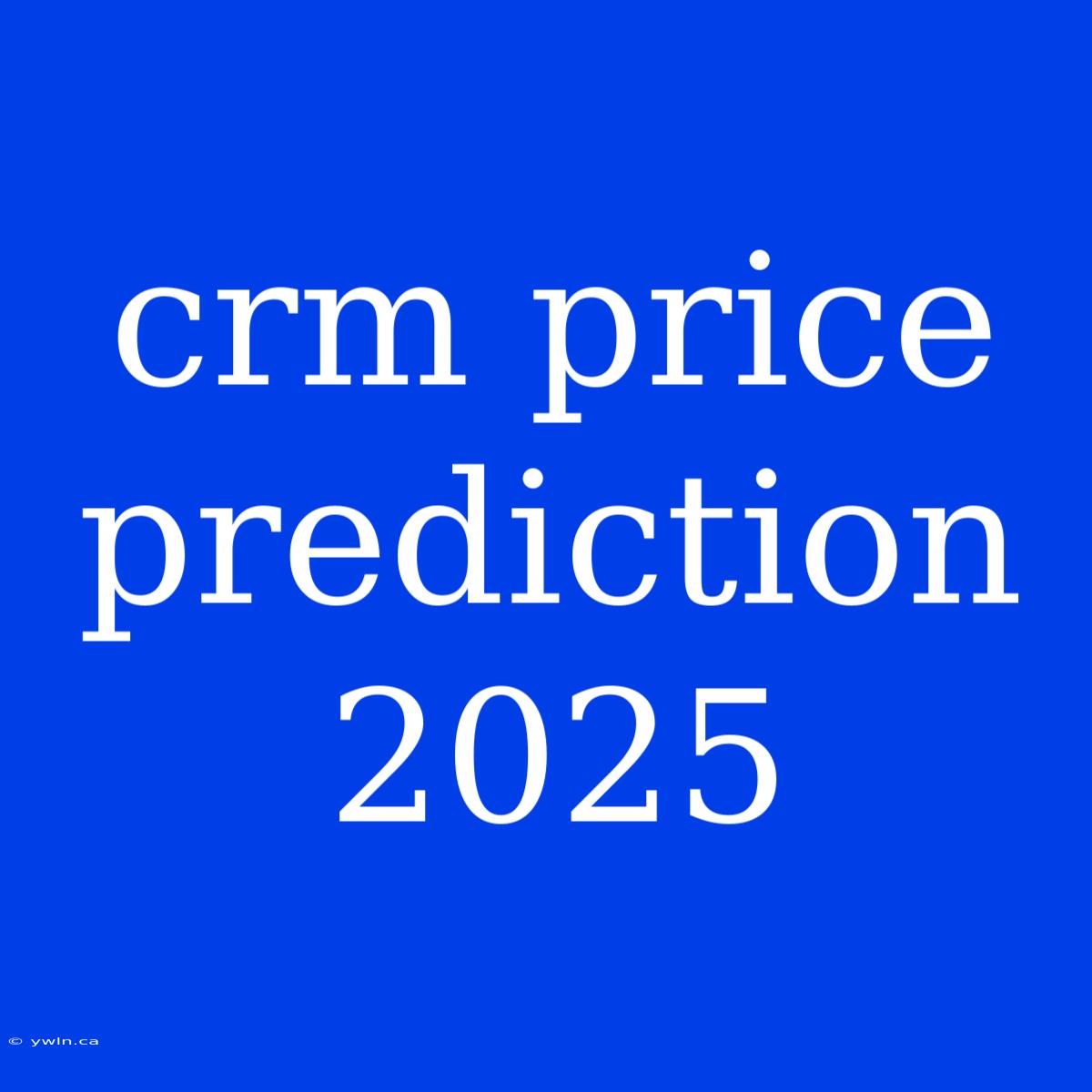 Crm Price Prediction 2025