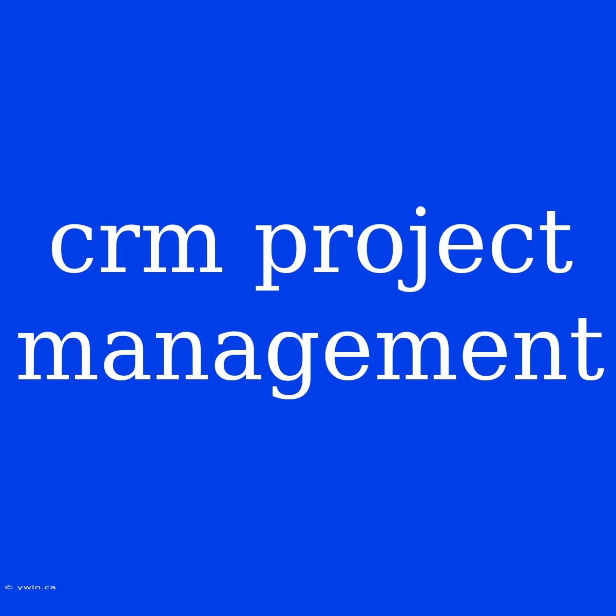 Crm Project Management