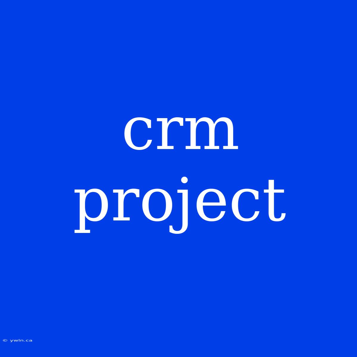 Crm Project