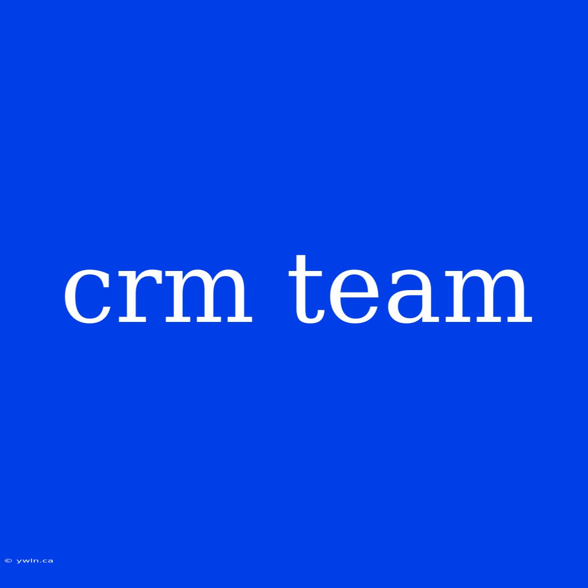 Crm Team