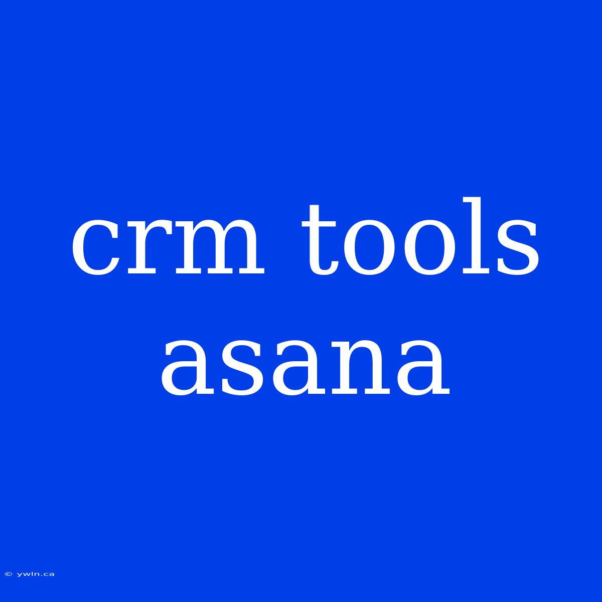 Crm Tools Asana