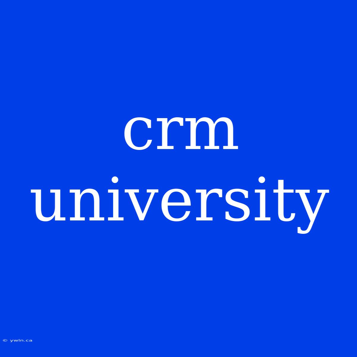 Crm University