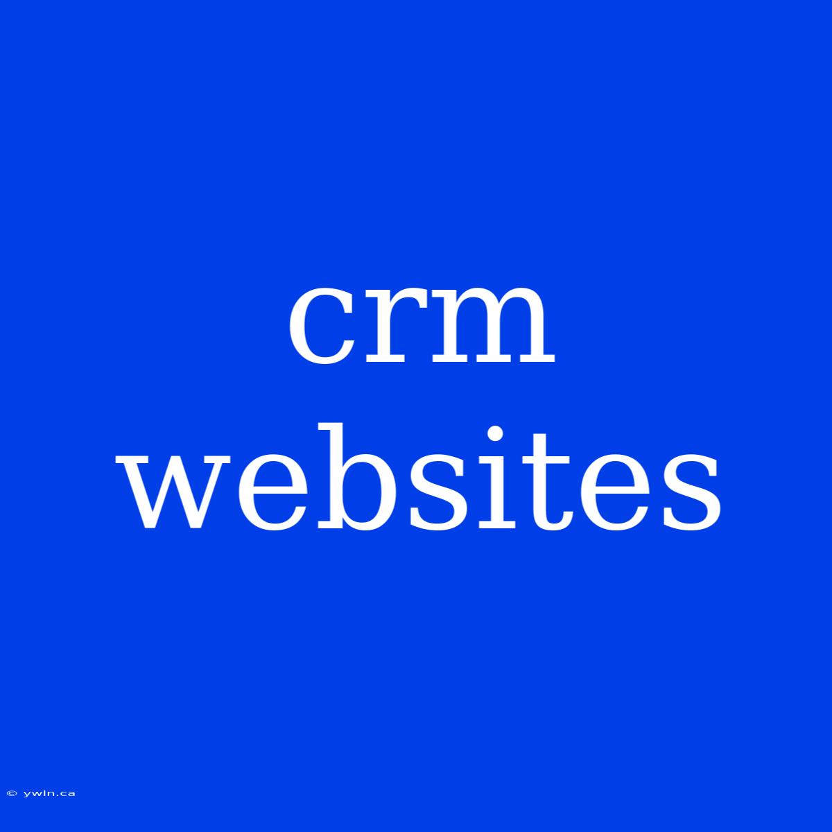 Crm Websites