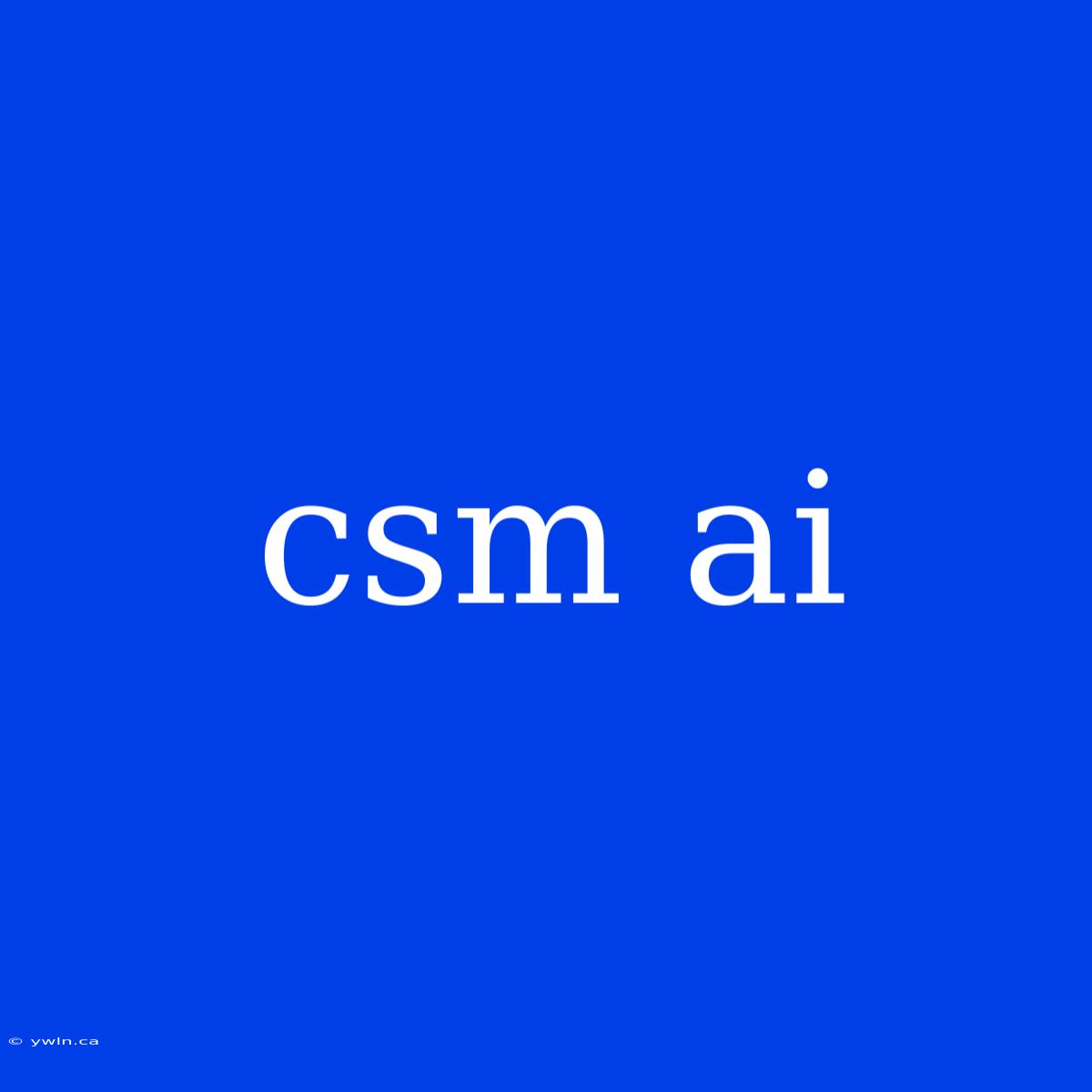 Csm Ai