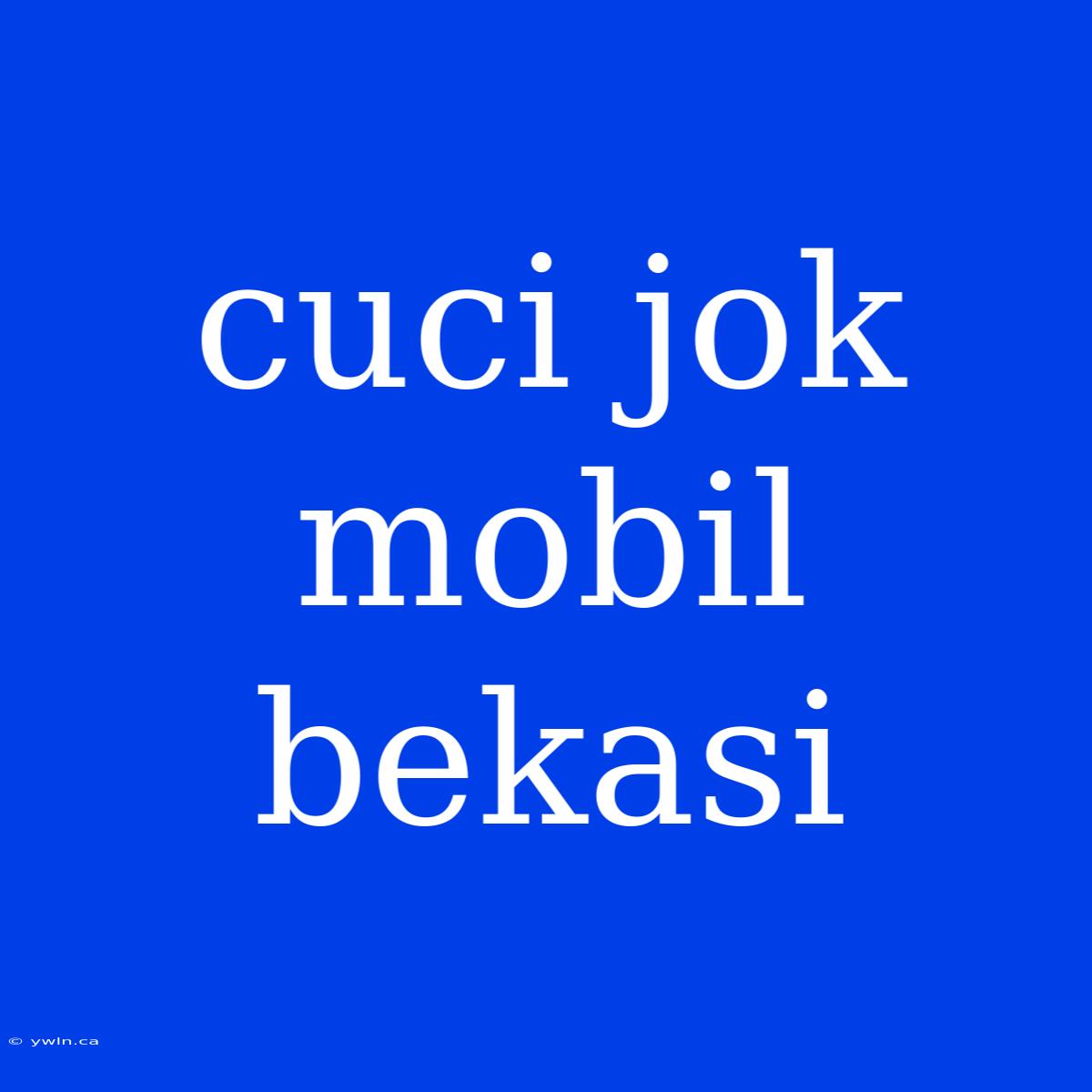 Cuci Jok Mobil Bekasi