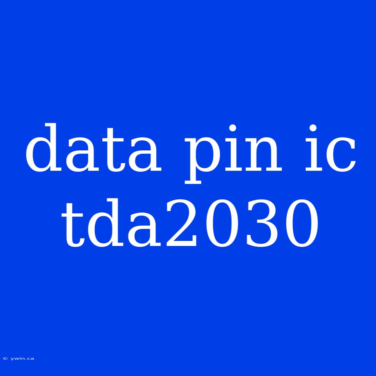 Data Pin Ic Tda2030