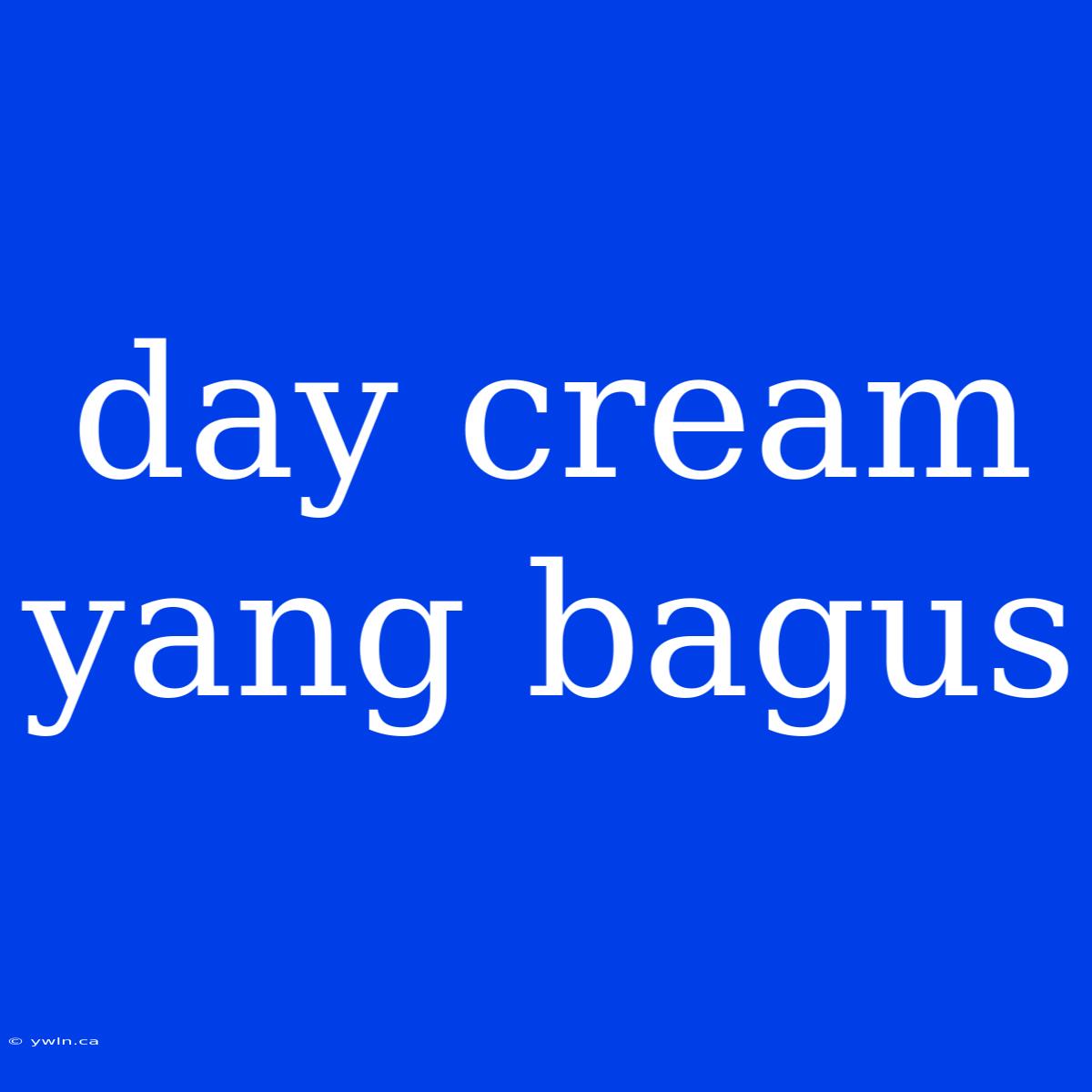 Day Cream Yang Bagus