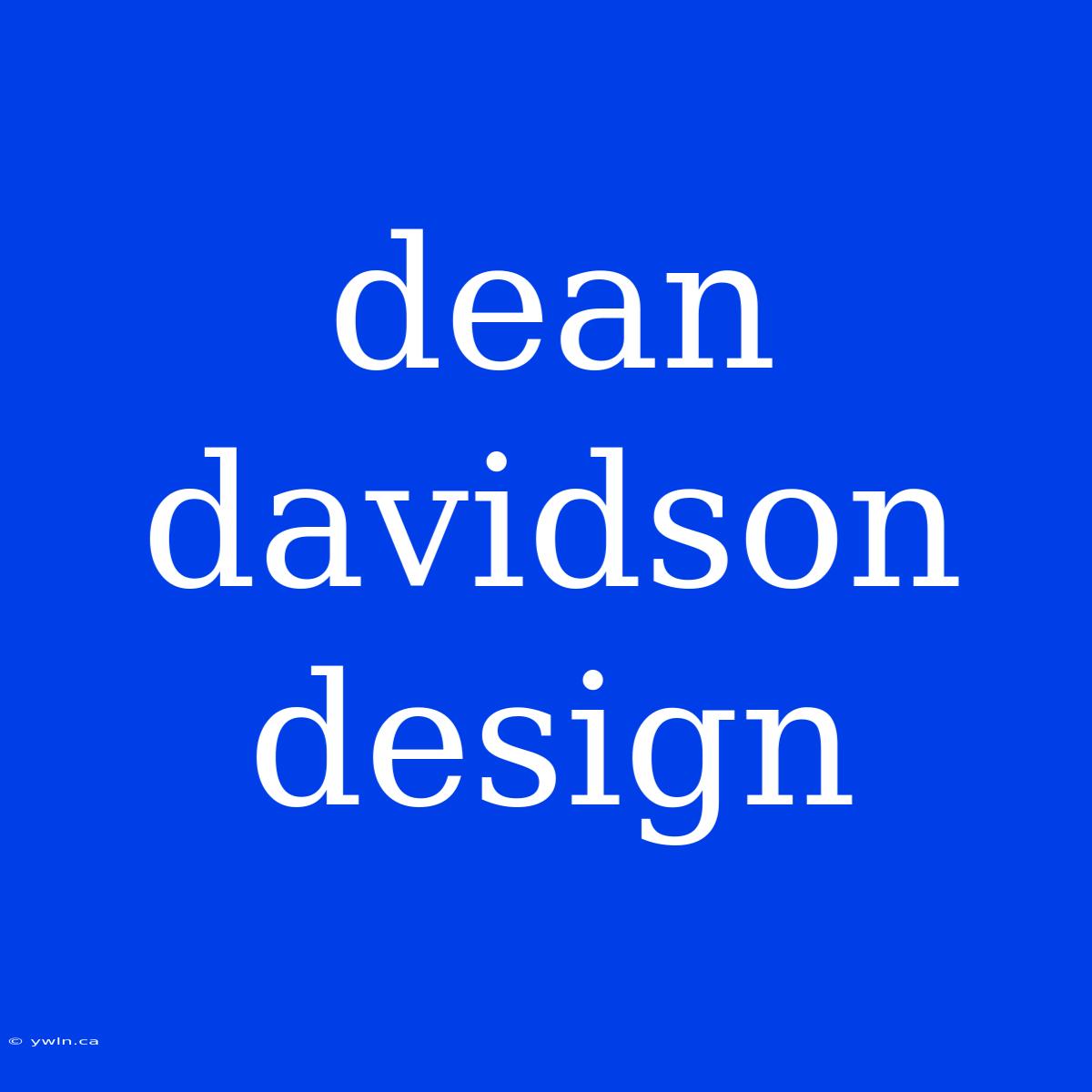 Dean Davidson Design