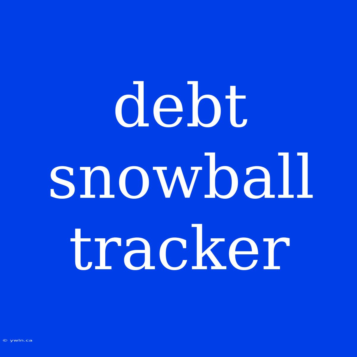 Debt Snowball Tracker