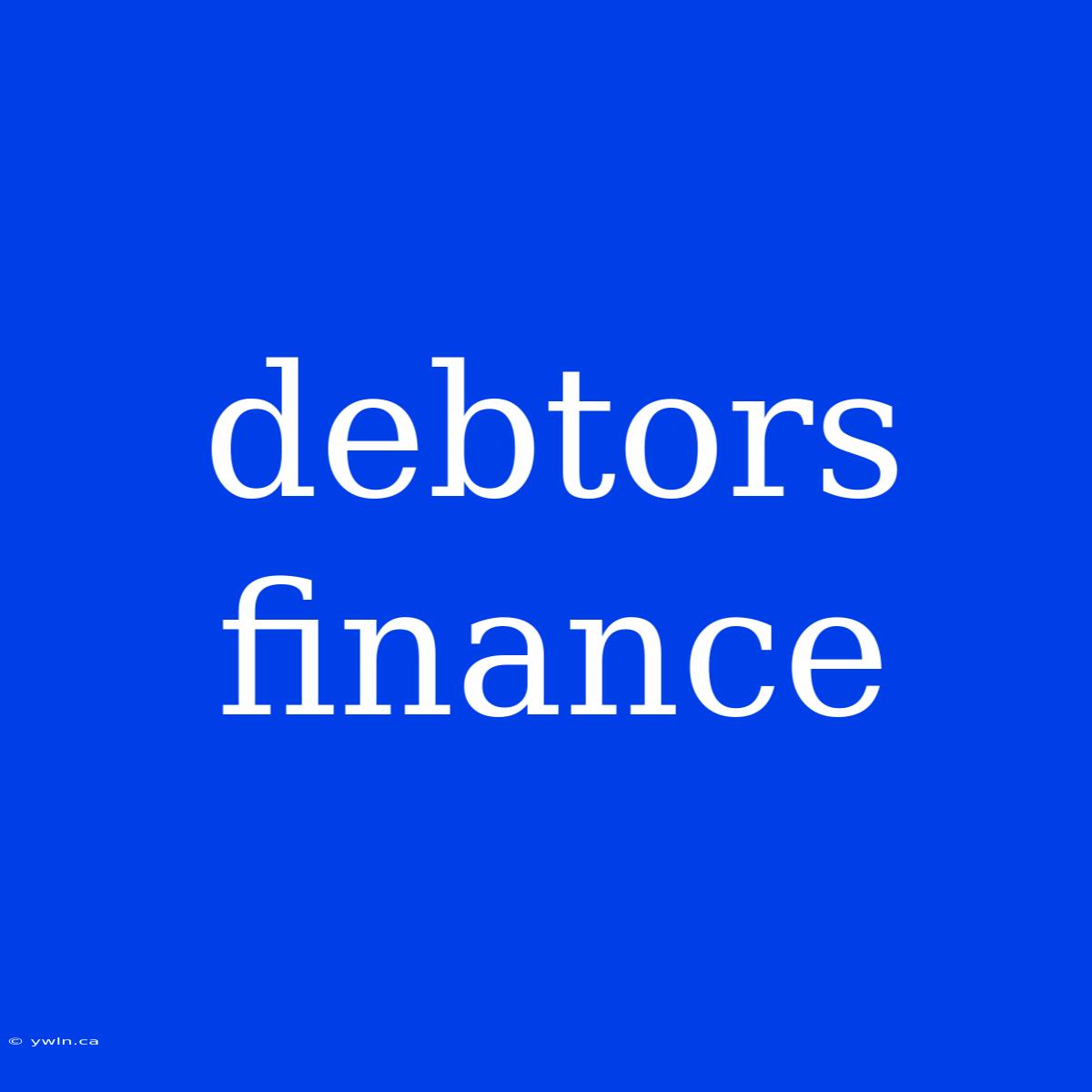 Debtors Finance