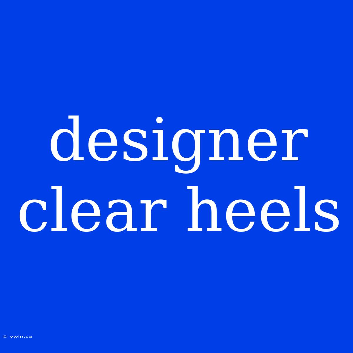 Designer Clear Heels