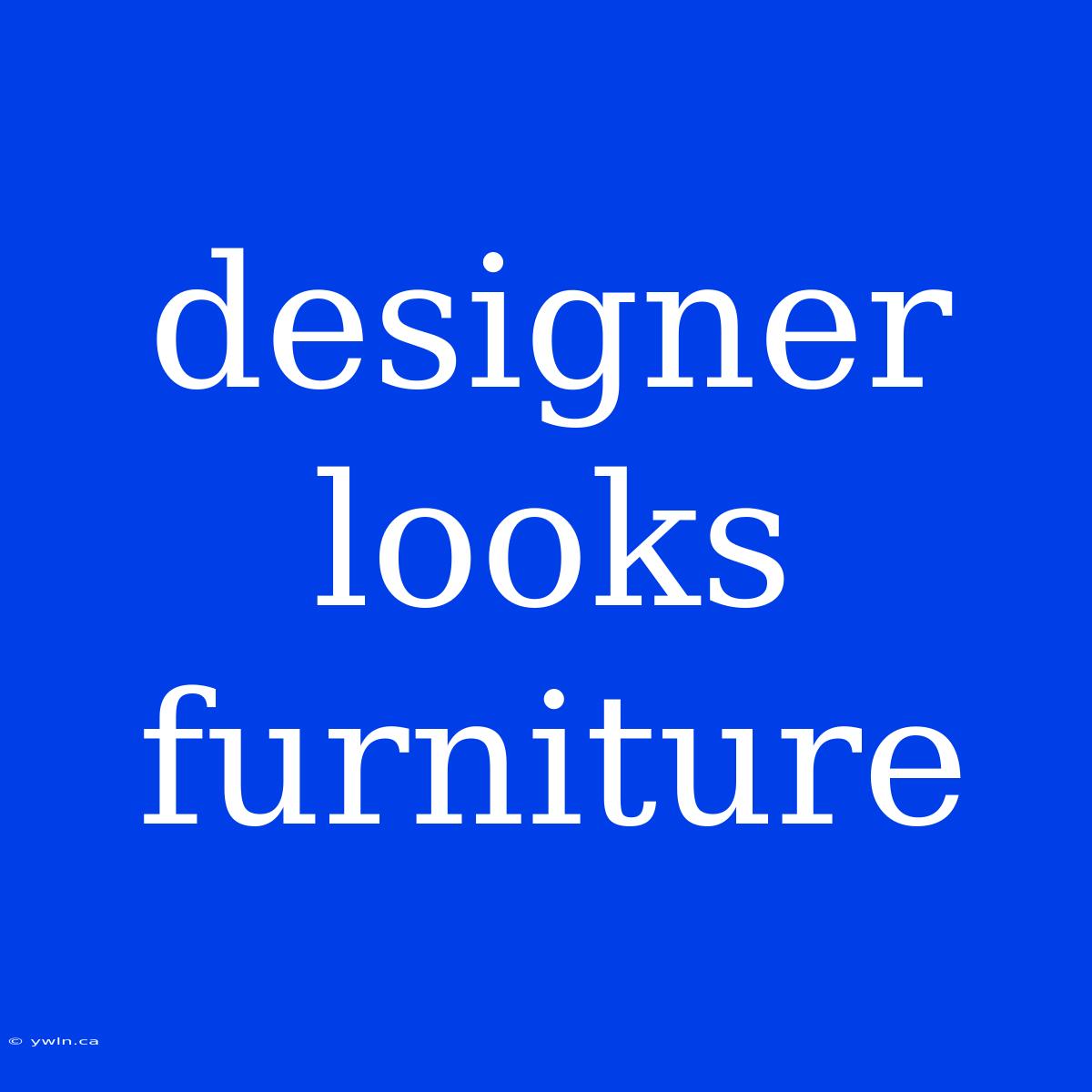 Designer Looks Furniture