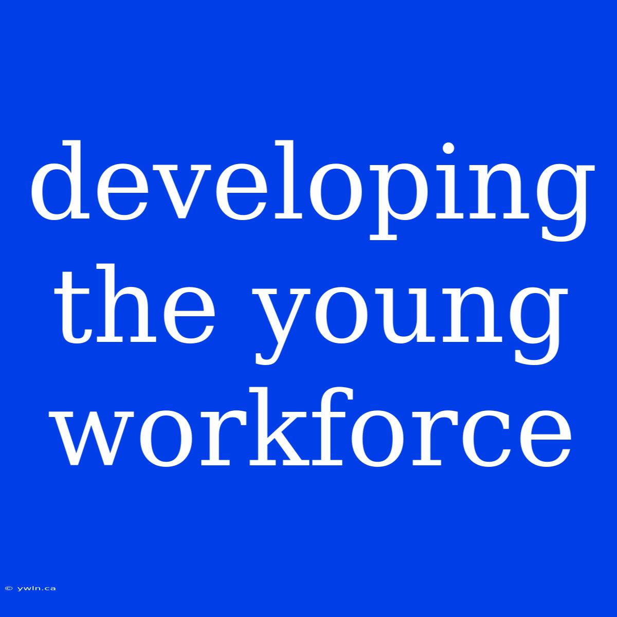 Developing The Young Workforce