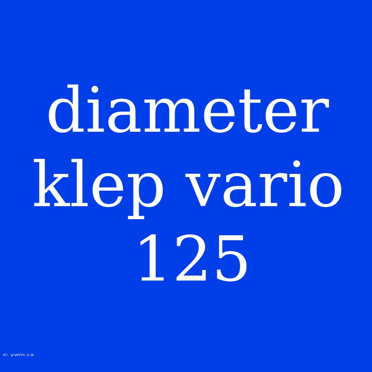 Diameter Klep Vario 125