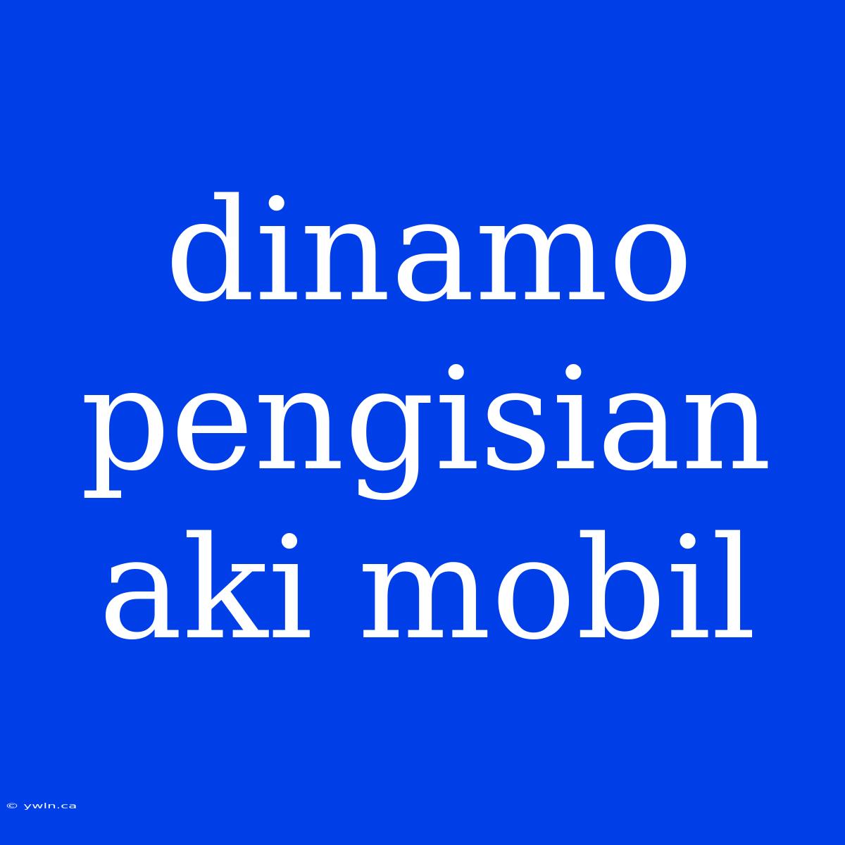 Dinamo Pengisian Aki Mobil