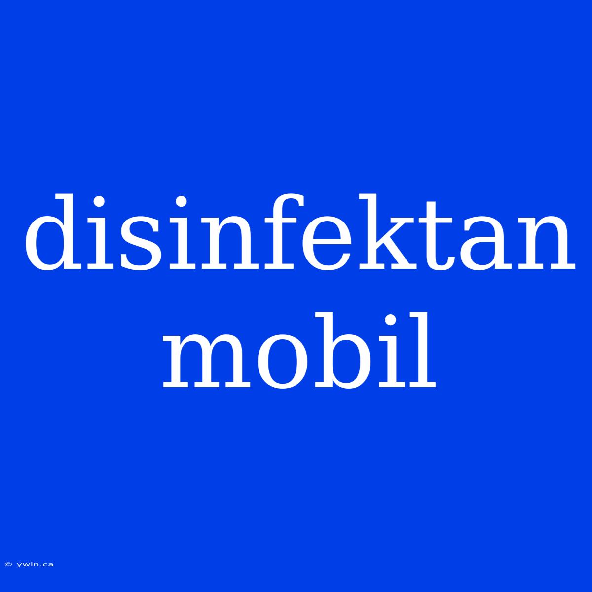 Disinfektan Mobil