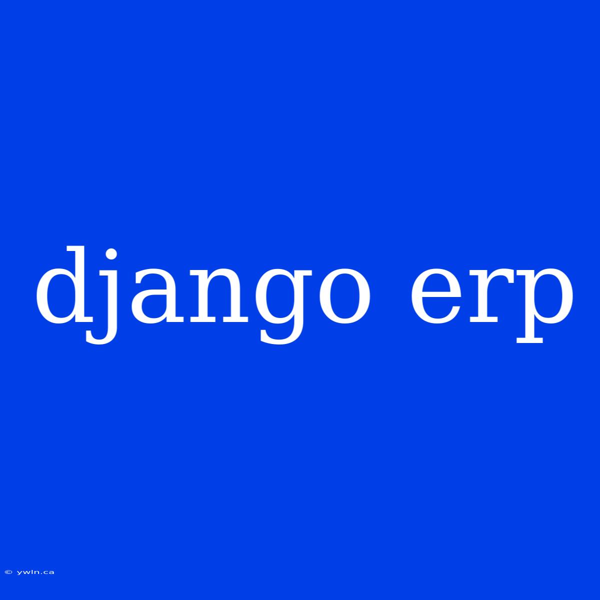 Django Erp