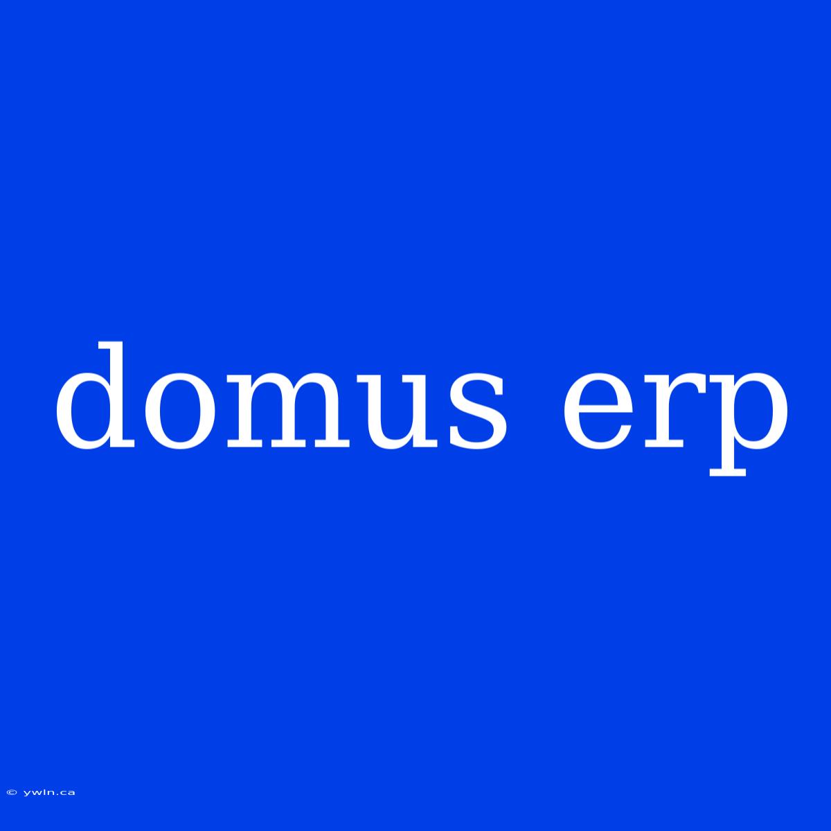 Domus Erp