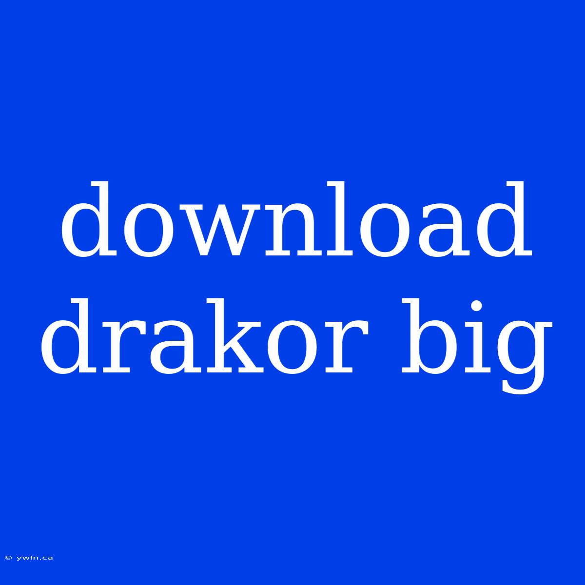 Download Drakor Big