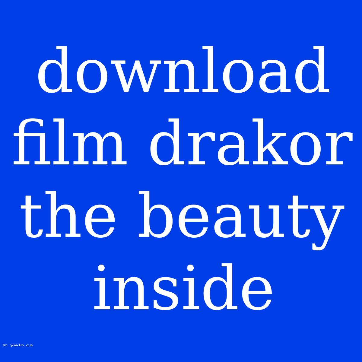 Download Film Drakor The Beauty Inside