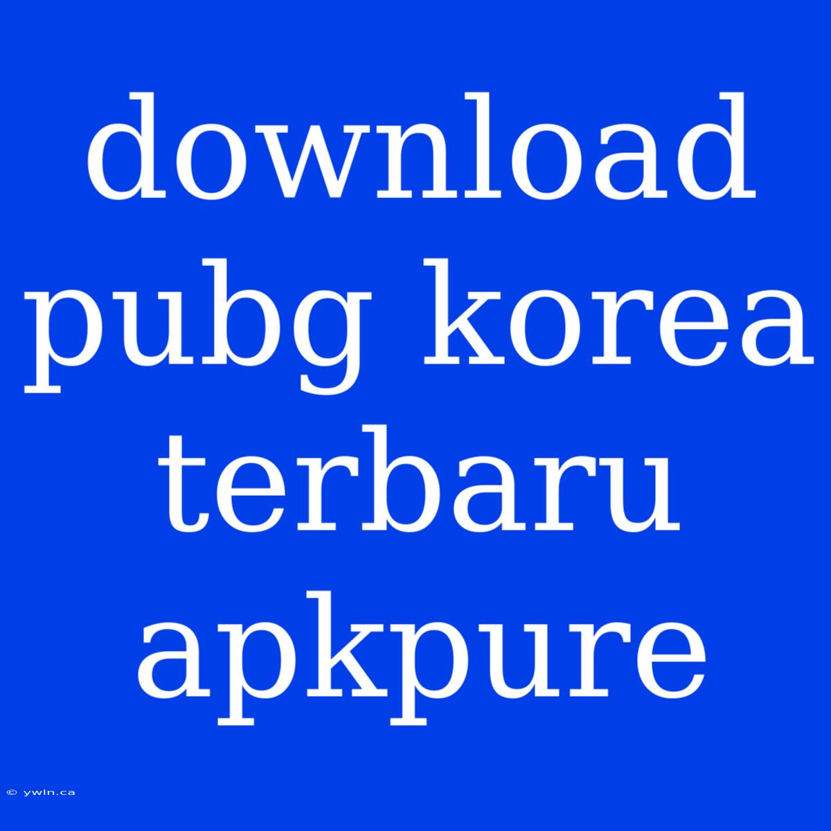 Download Pubg Korea Terbaru Apkpure