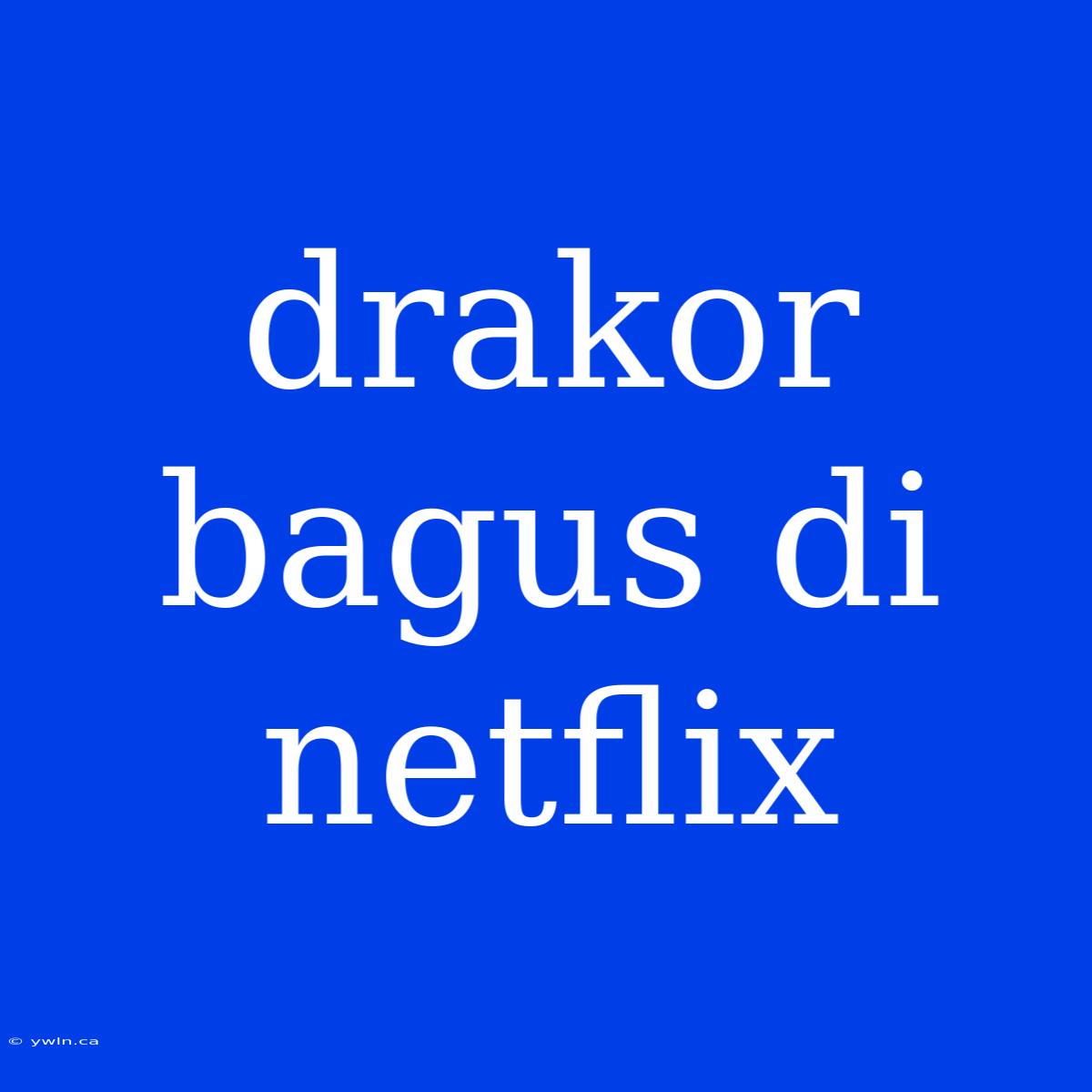 Drakor Bagus Di Netflix