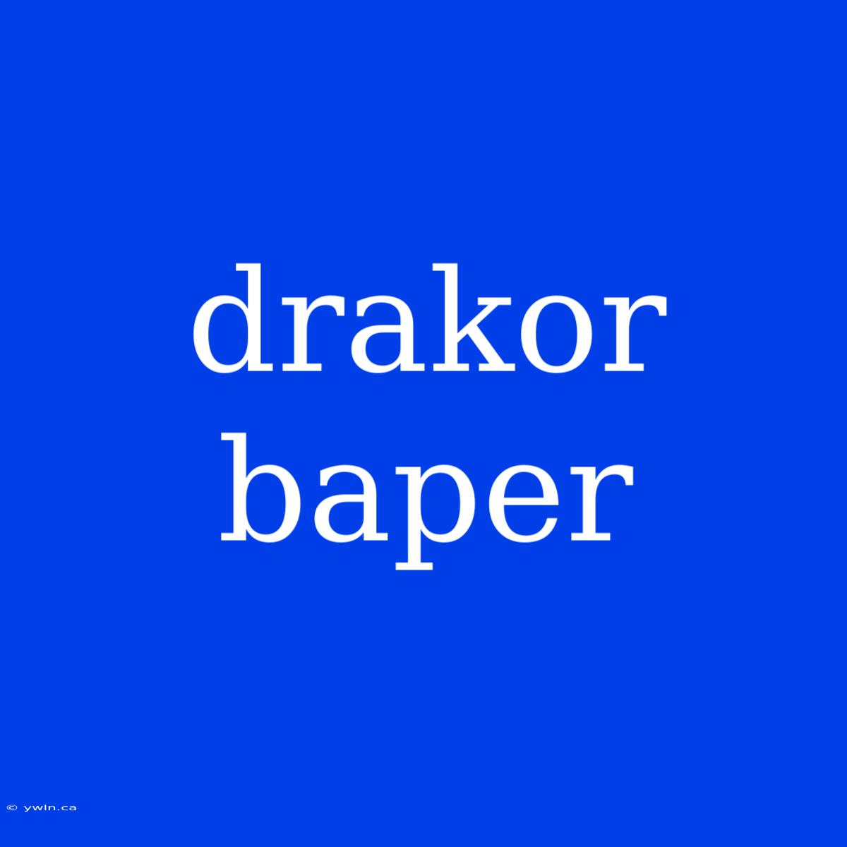 Drakor Baper