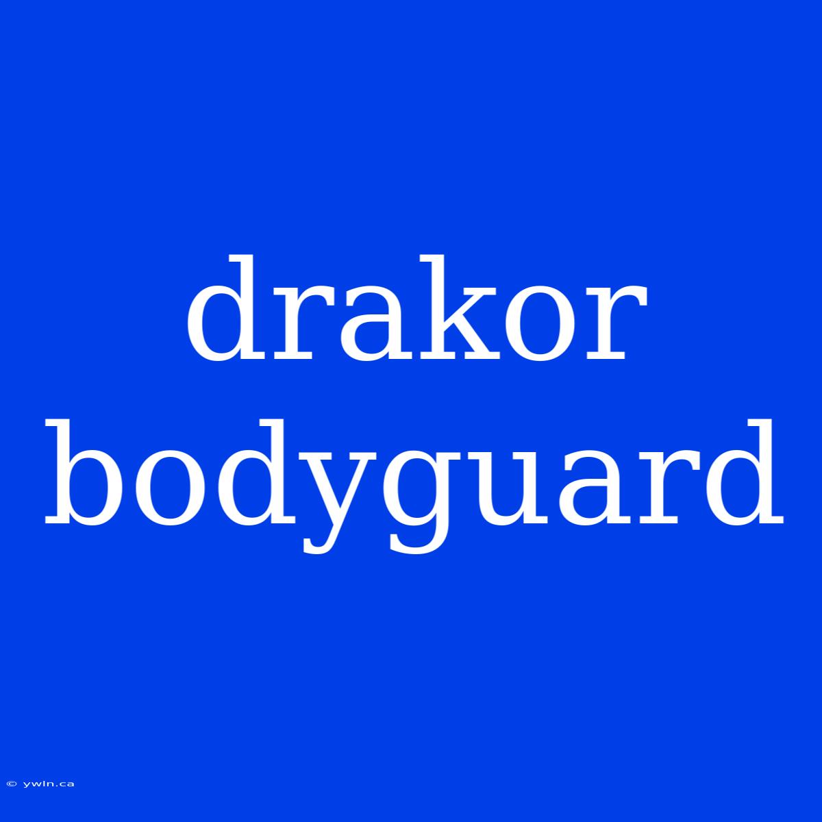 Drakor Bodyguard