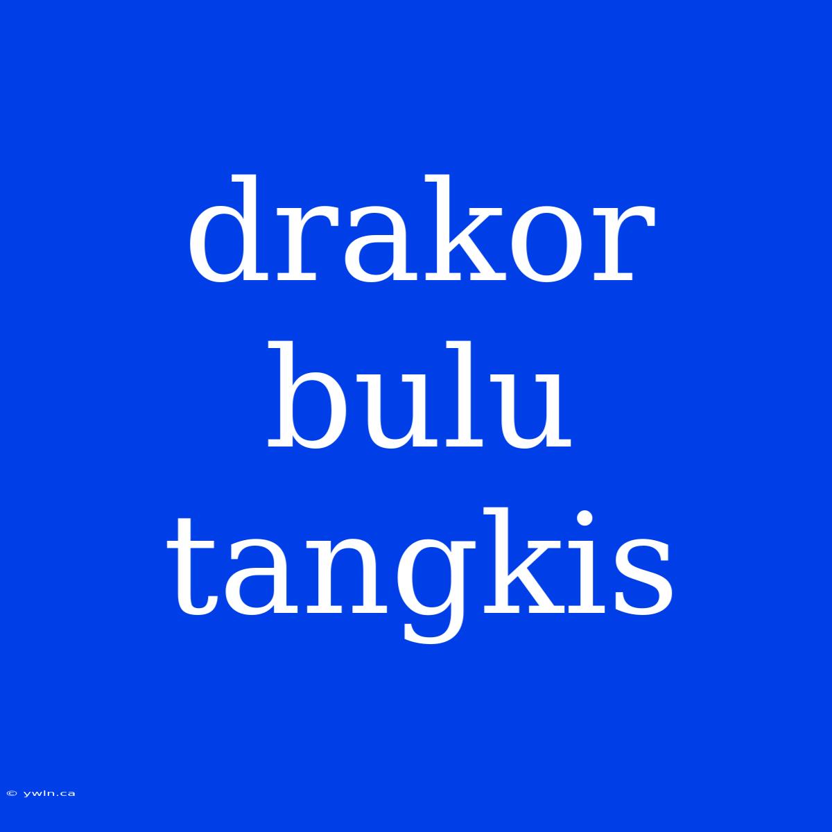 Drakor Bulu Tangkis