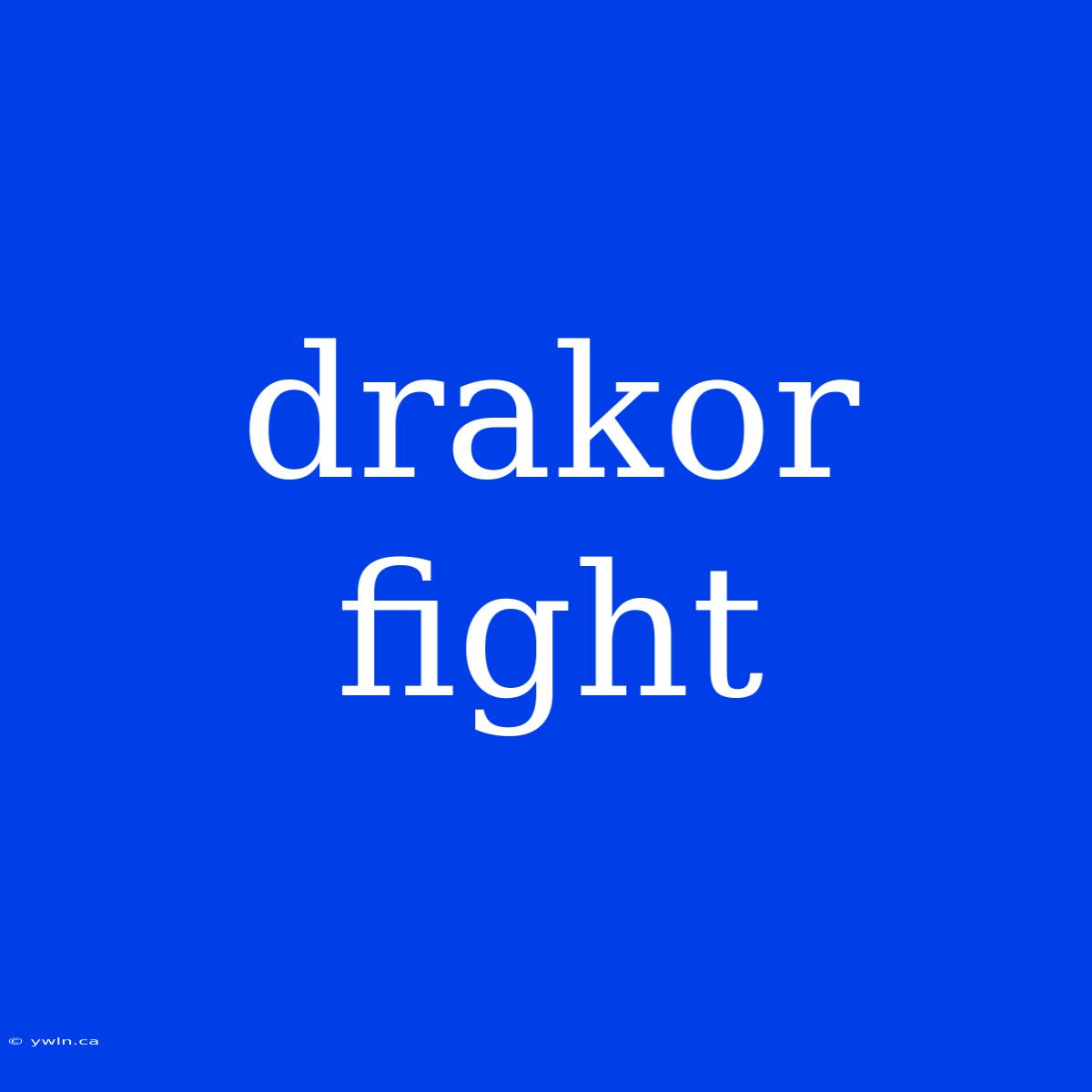 Drakor Fight