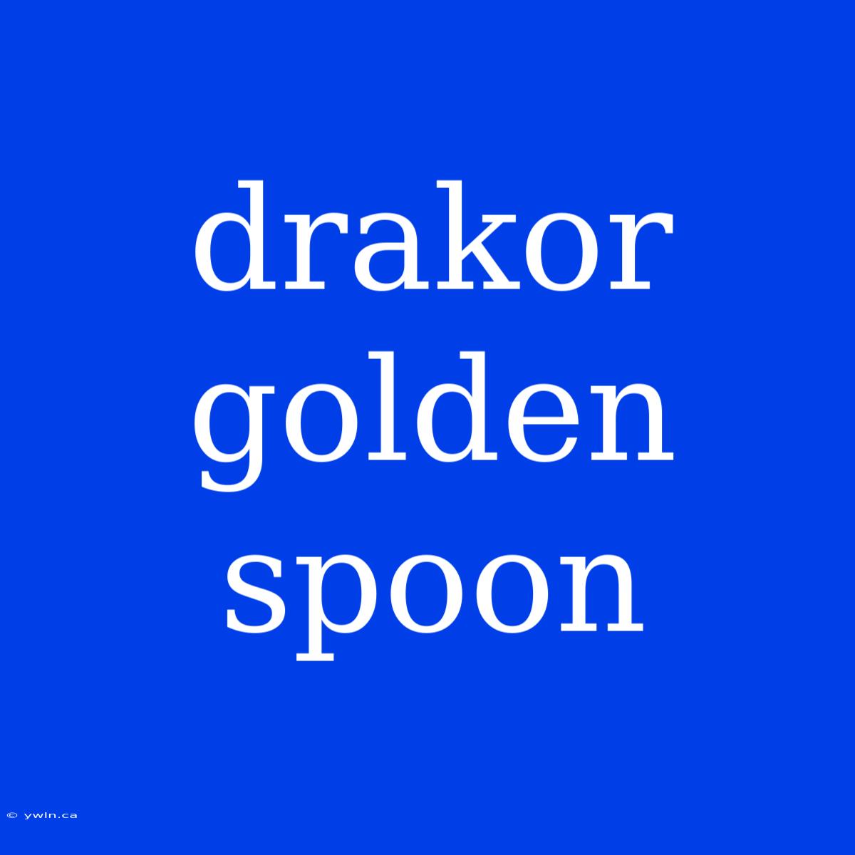 Drakor Golden Spoon