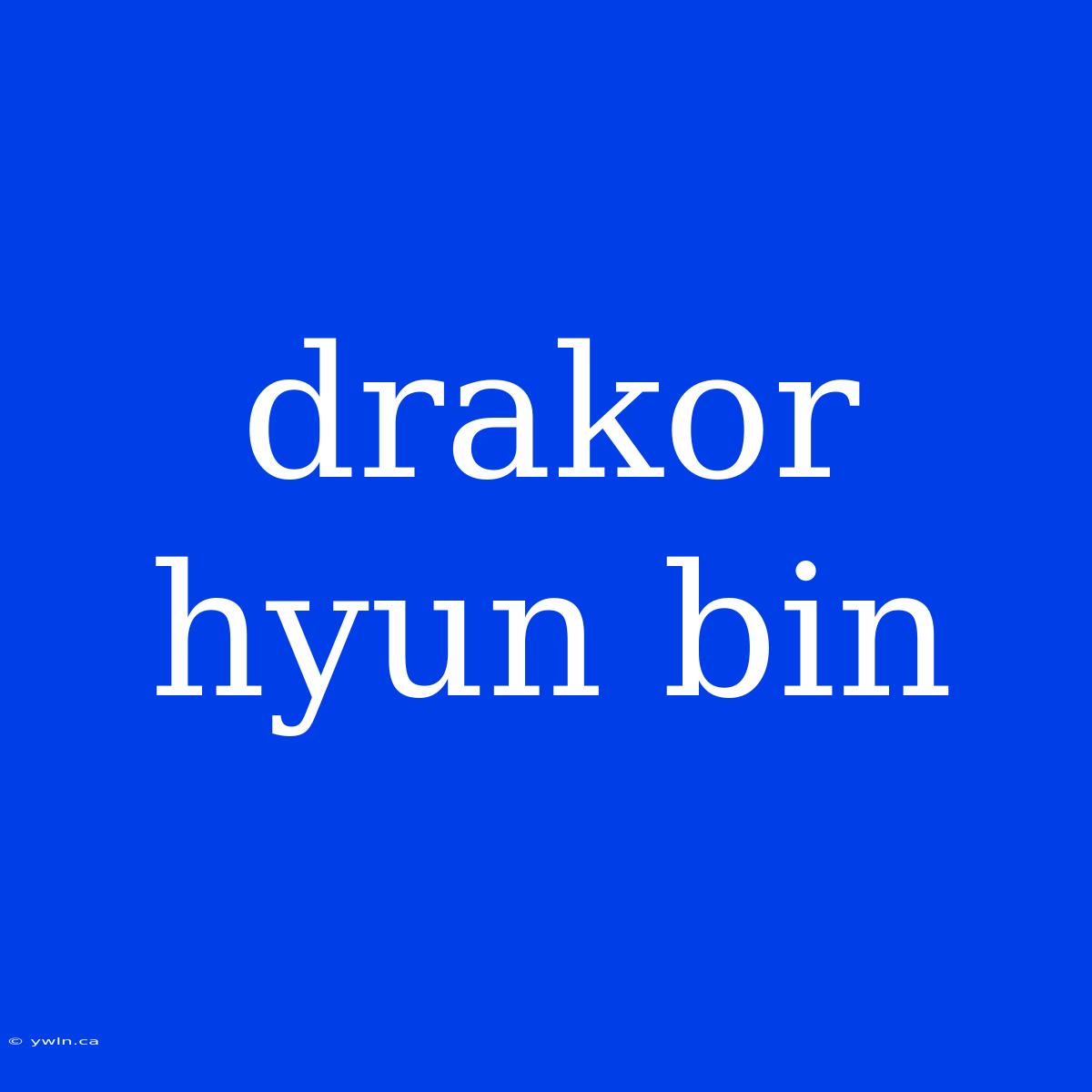 Drakor Hyun Bin