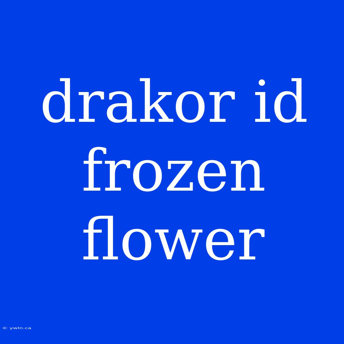 Drakor Id Frozen Flower