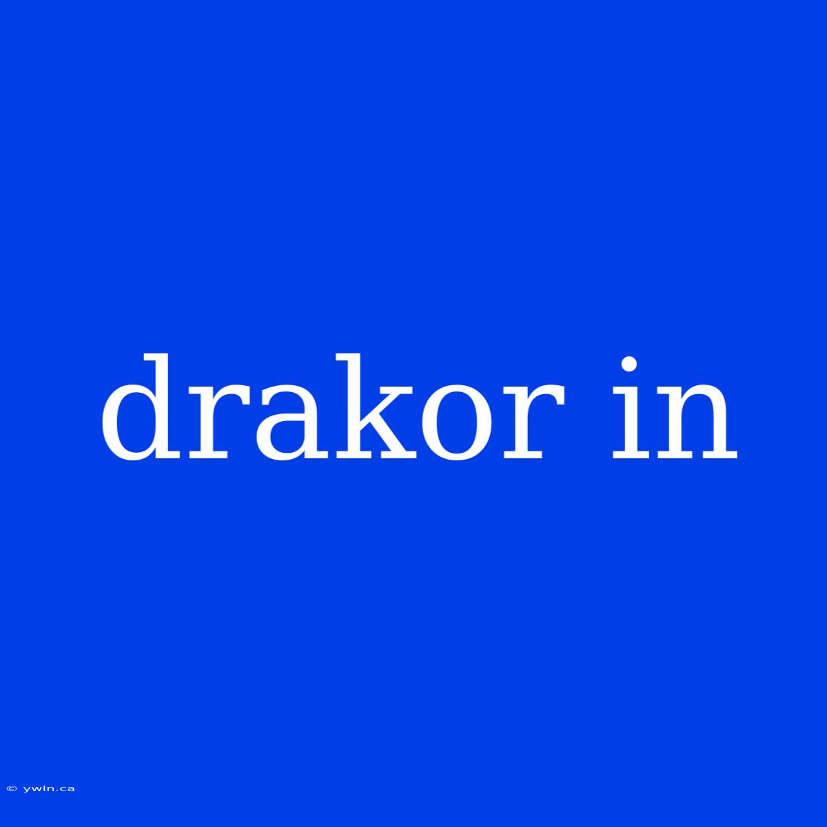 Drakor In