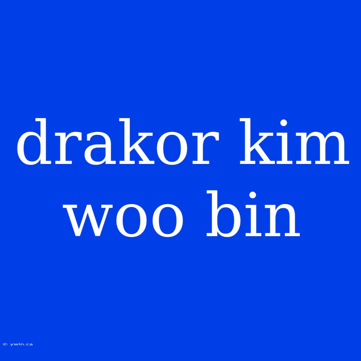 Drakor Kim Woo Bin