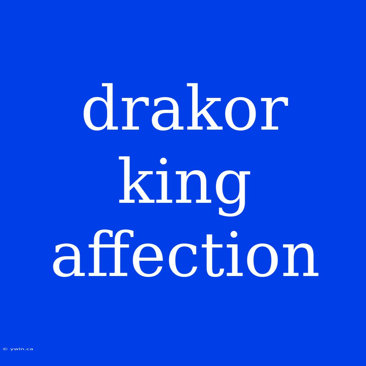 Drakor King Affection