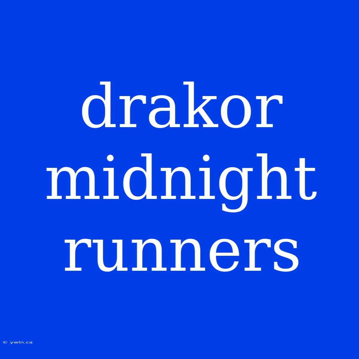 Drakor Midnight Runners