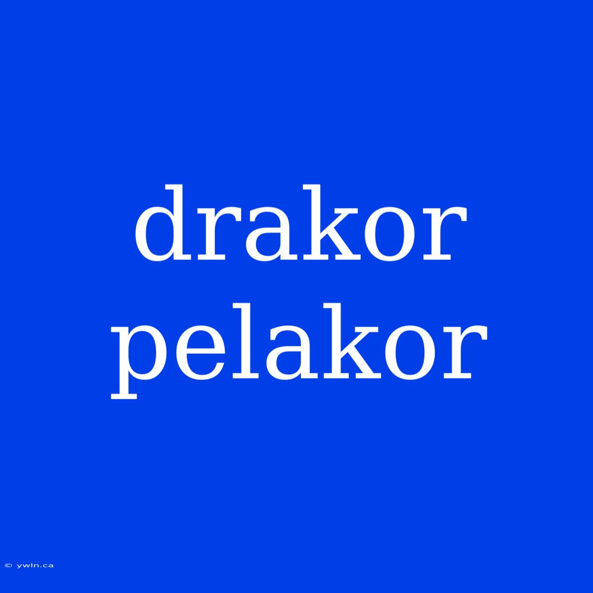 Drakor Pelakor